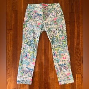 Lilly Pulitzer Palm Patterned Pants size: 4